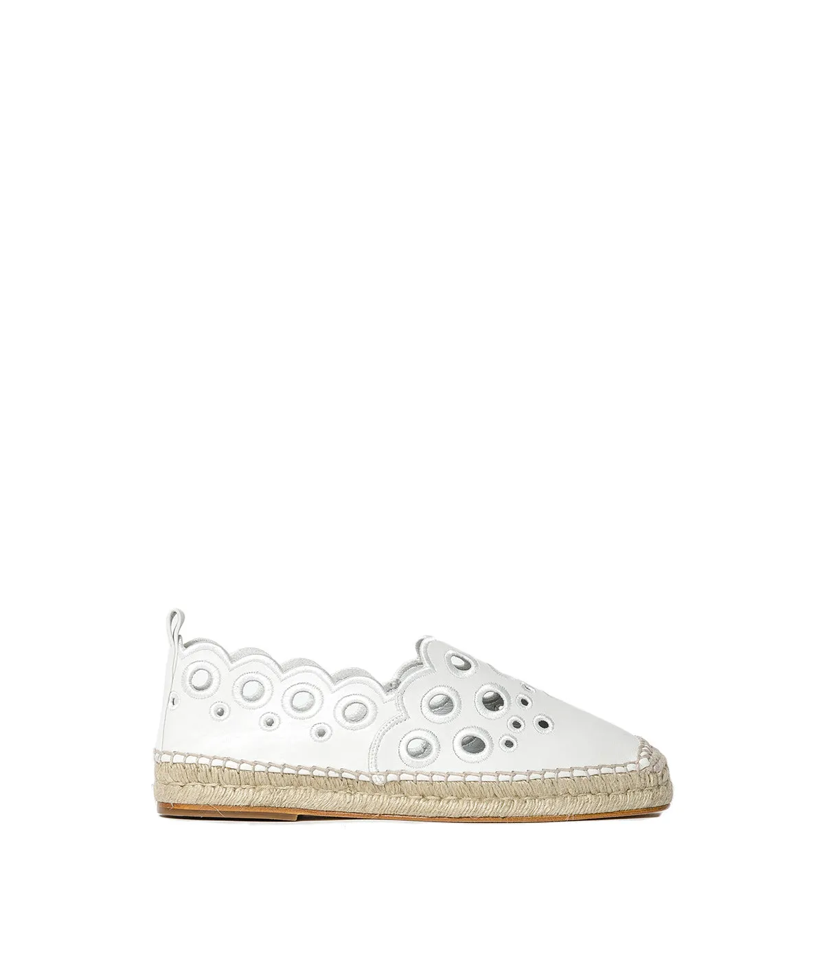 White Espadrille Broderie