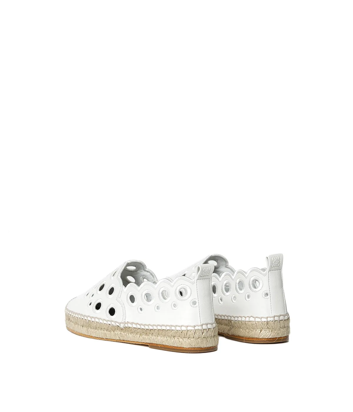 White Espadrille Broderie