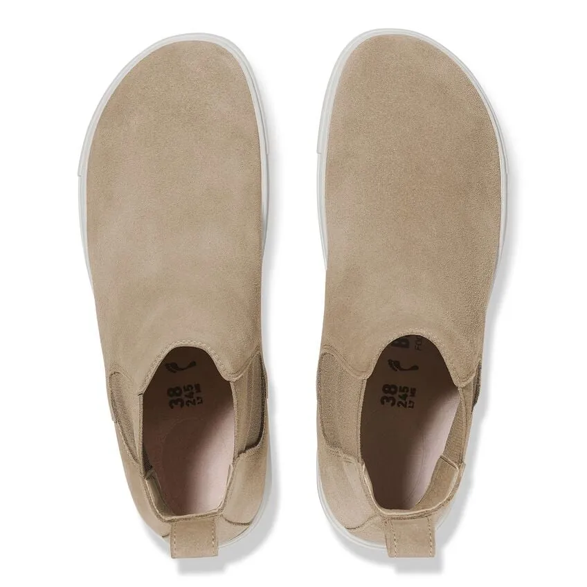 Women's Birkenstock Bend Chelsea Suede Leather Color: Taupe