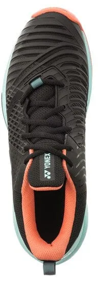 Yonex Power Cushion Sonicage 3 Unisex Tennis Clay Court Shoe Black/Sky Blue