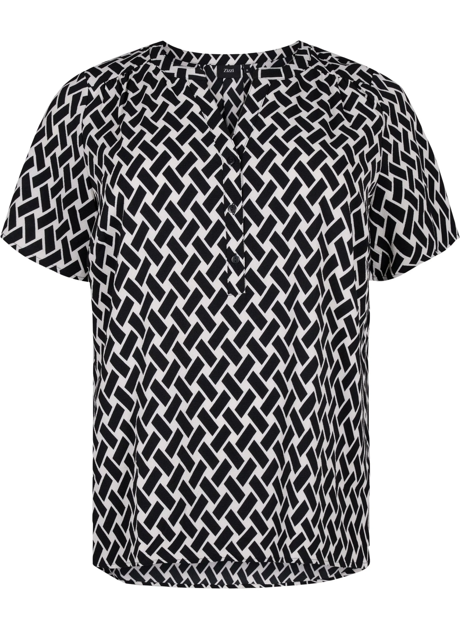 Zizzi Anni Blouse in Graphic Print