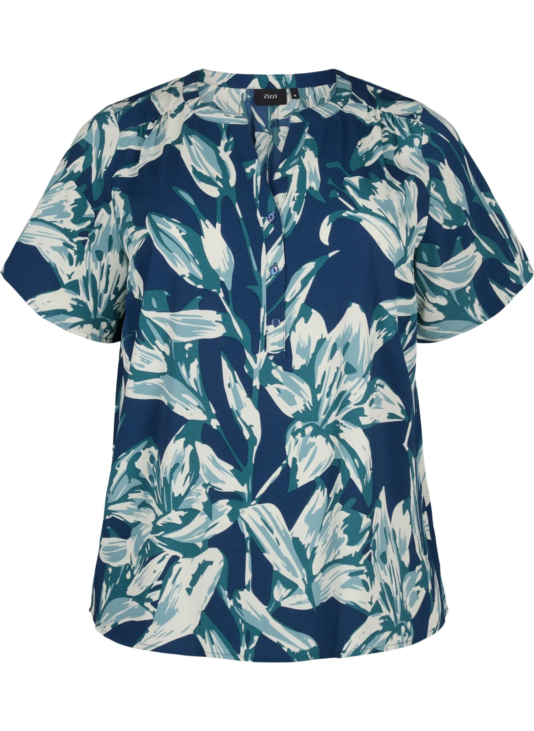 Zizzi Anni Blouse in Lily Print